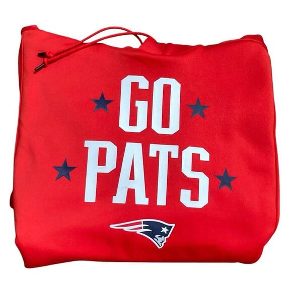 NWT * NIKE New England Patriots Red Sideline Local Lockup Pullover Hoodie- $125. - Picture 13 of 15